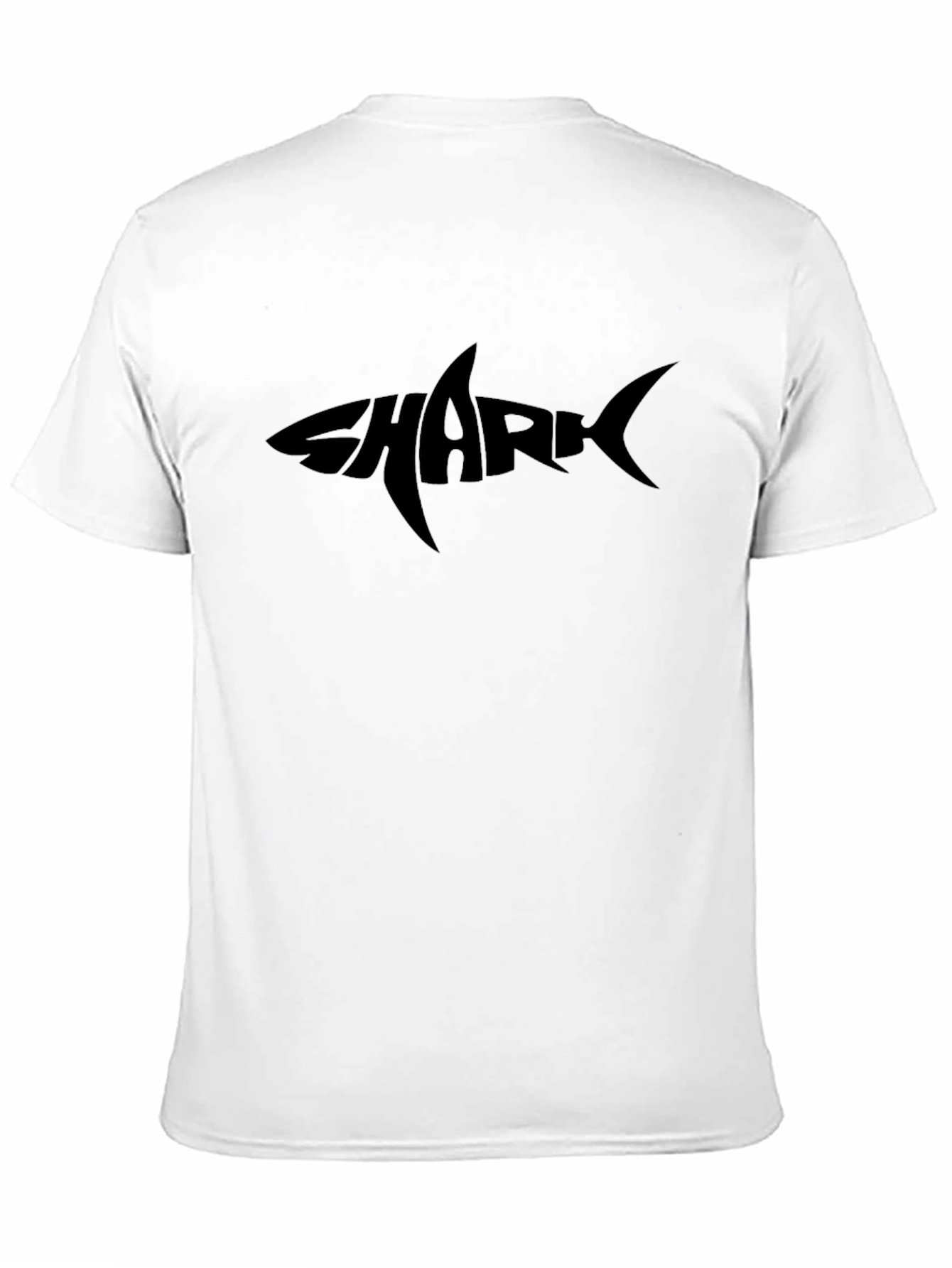 Shark Graphic Tee - Black Crew Neck