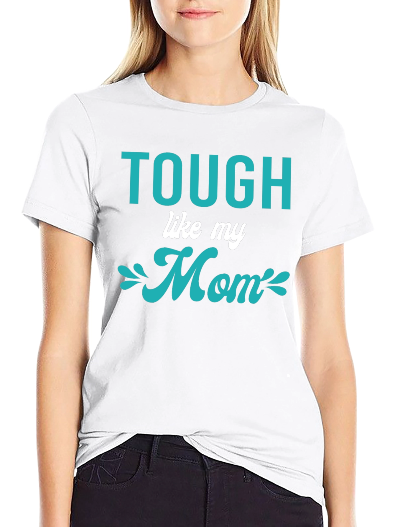 Tough Like My Mom Graphic Tee - Black