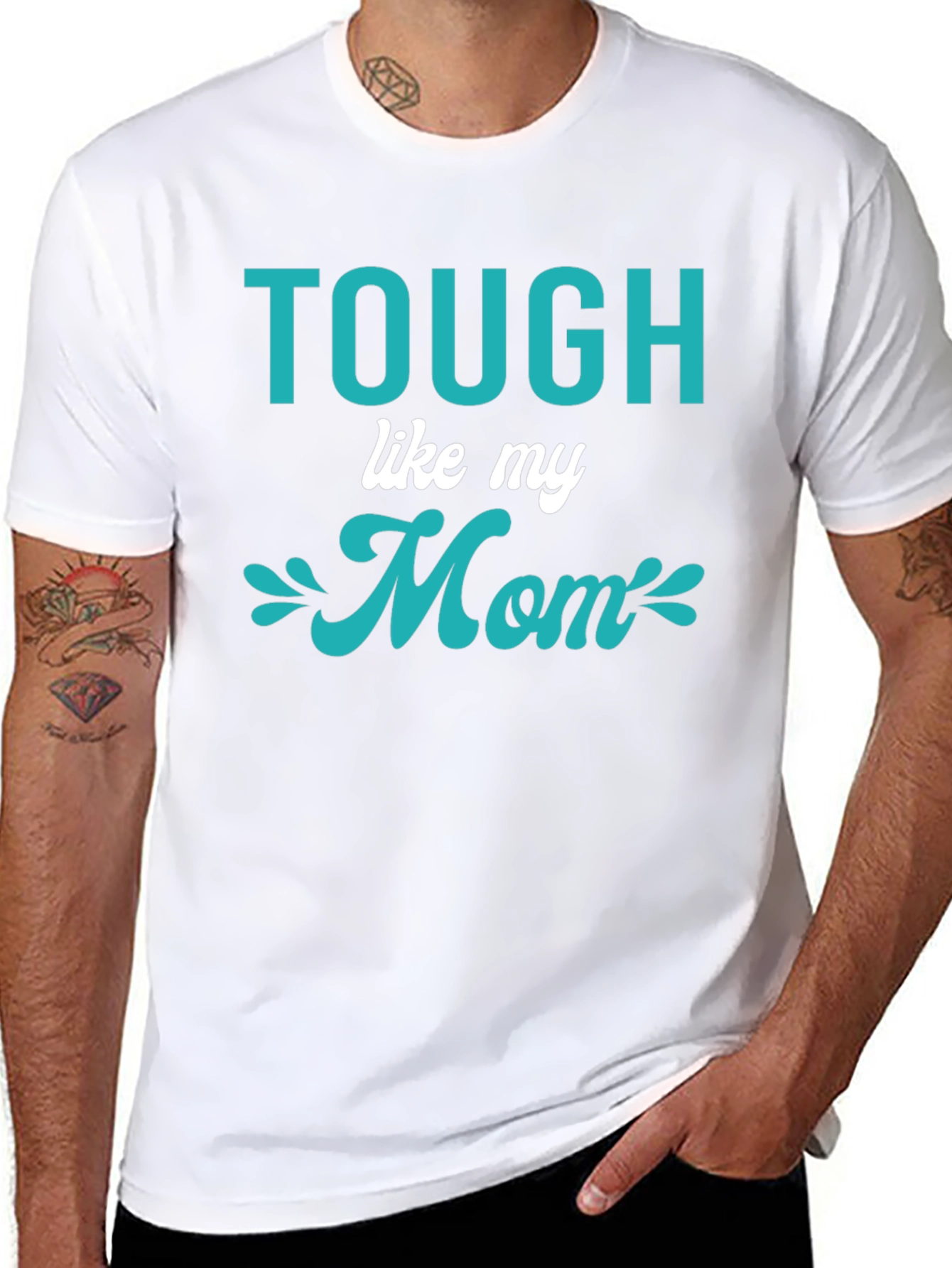 Tough Like My Mom Graphic Tee - Black