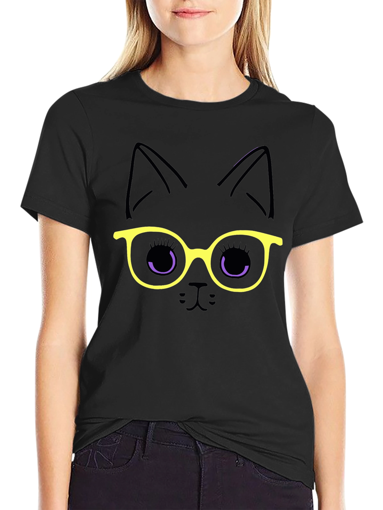 Cool Cat Tee - Whimsical Graphic T-Shirt