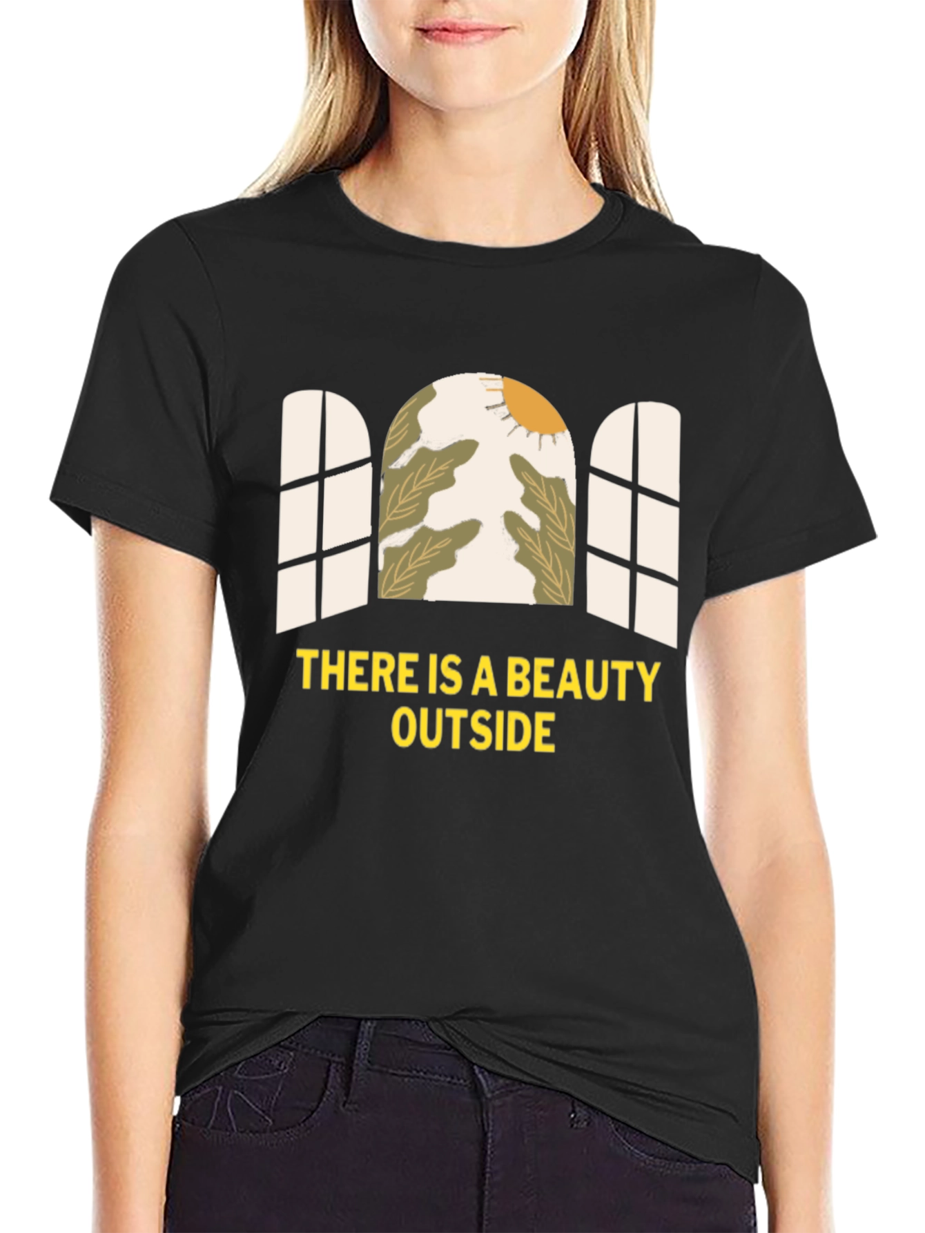 Beauty Outside Graphic Tee - Black