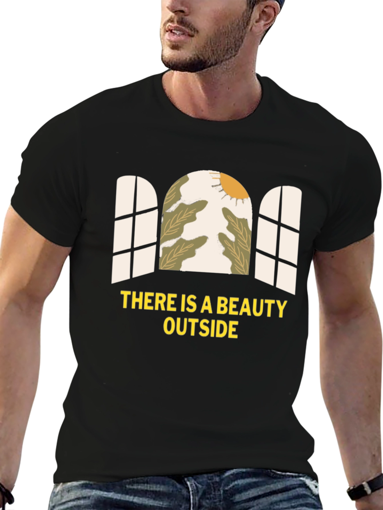 Beauty Outside Graphic Tee - Black