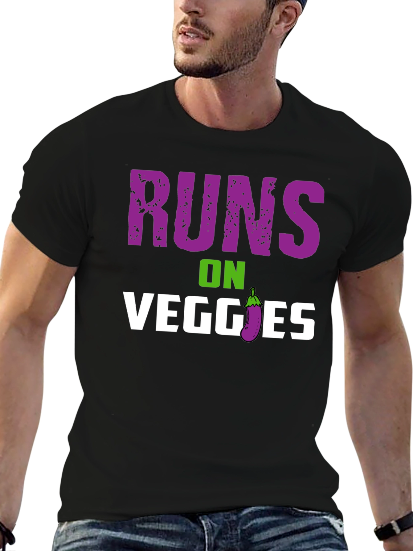 Runs on Veggies T-Shirt - Vegetarian Pride!