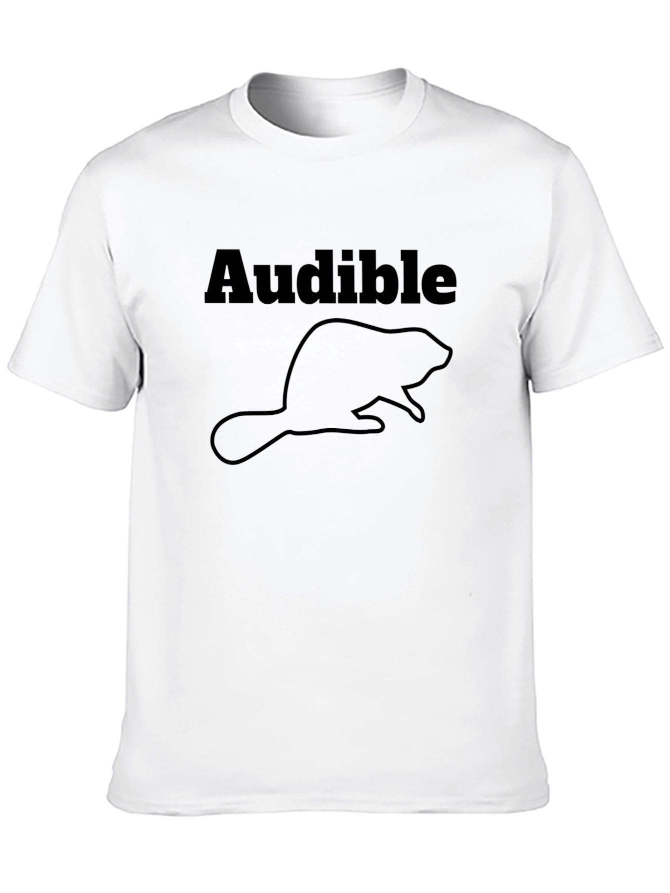 Audible Beaver Graphic Tee - Soft Black Cotton T-Shirt