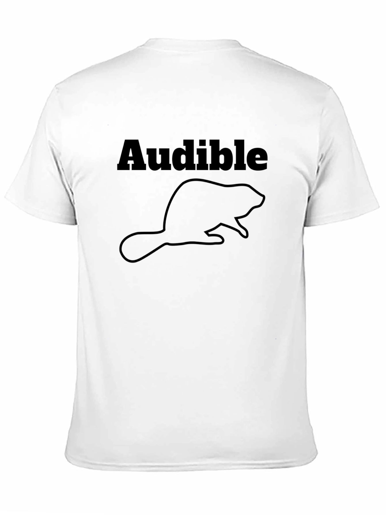 Audible Beaver Graphic Tee - Soft Black Cotton T-Shirt