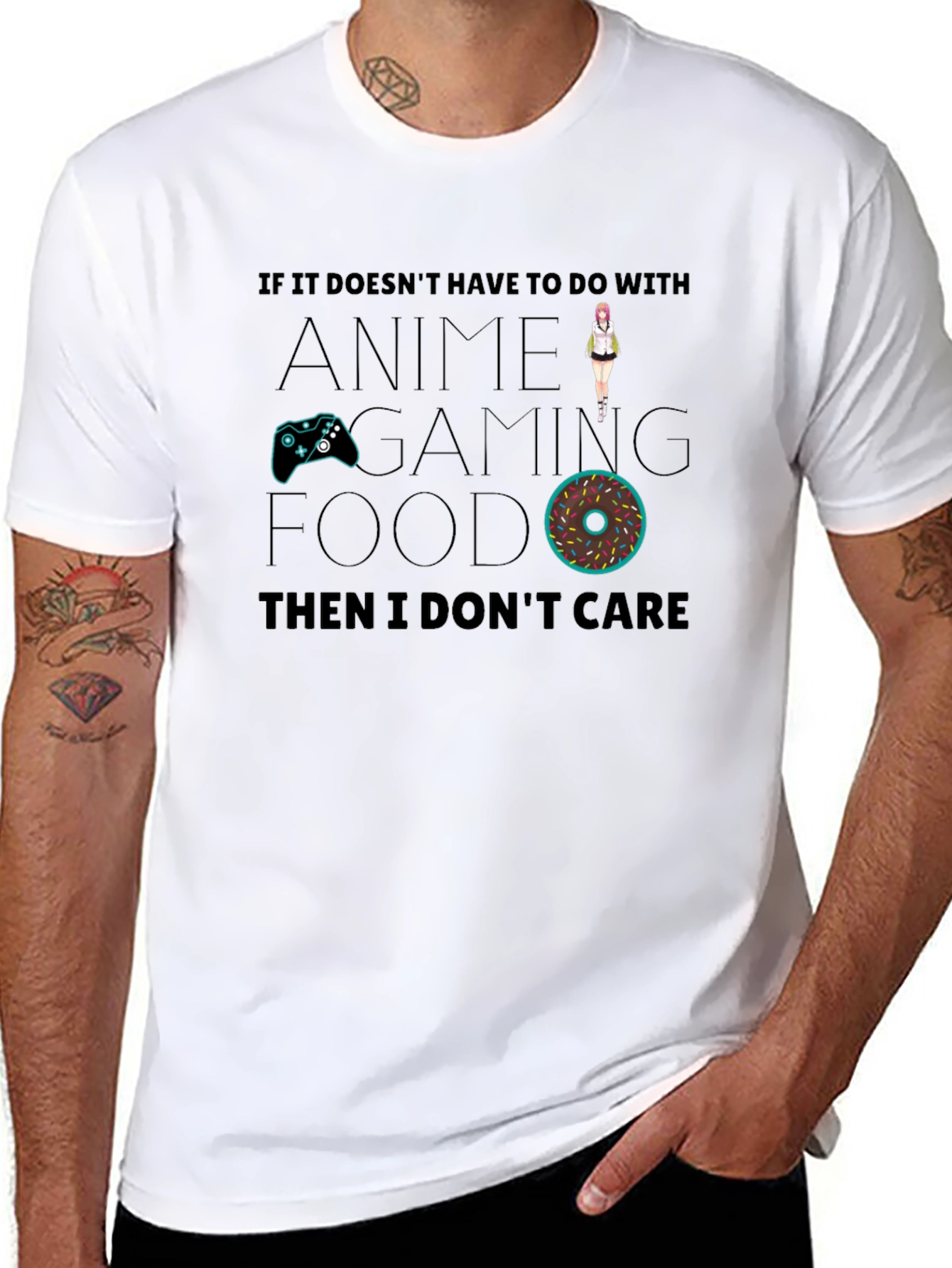 Anime Gaming Food T-Shirt - Funny Graphic Tee