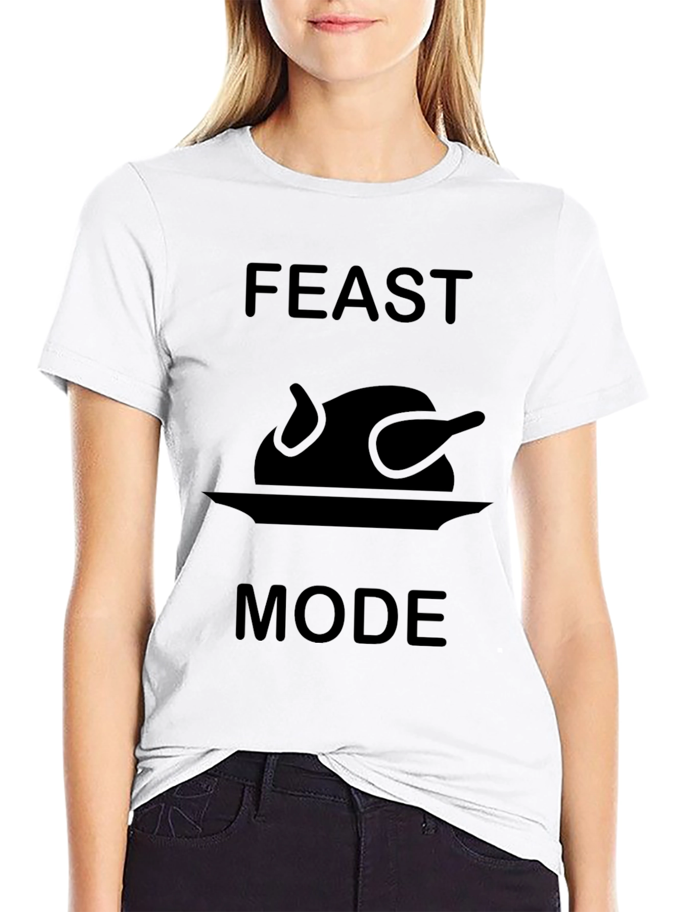 Feast Mode Thanksgiving T-Shirt Turkey Dinner Tee