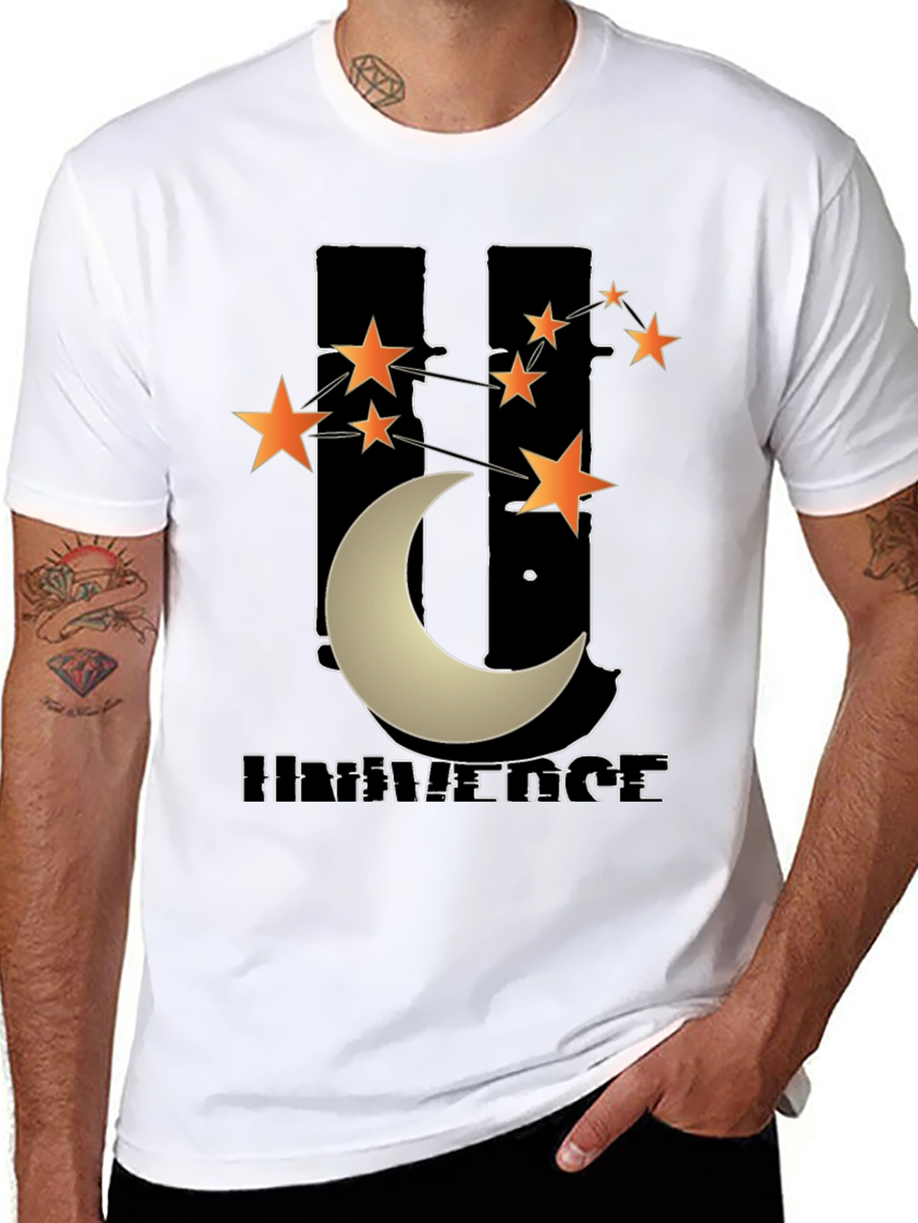 Universe Graphic T-Shirt - Mens Black Tee