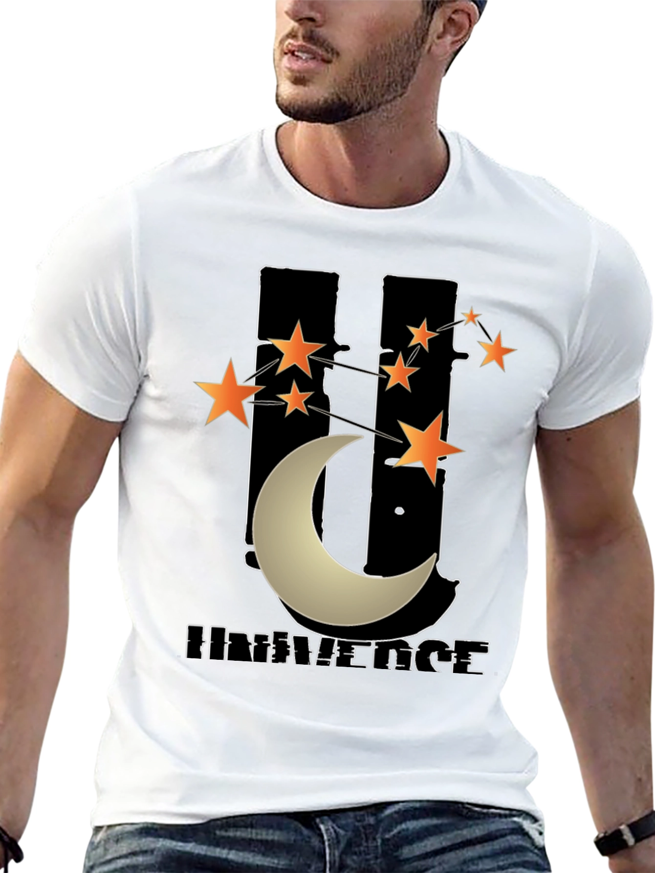 Universe Graphic T-Shirt - Mens Black Tee