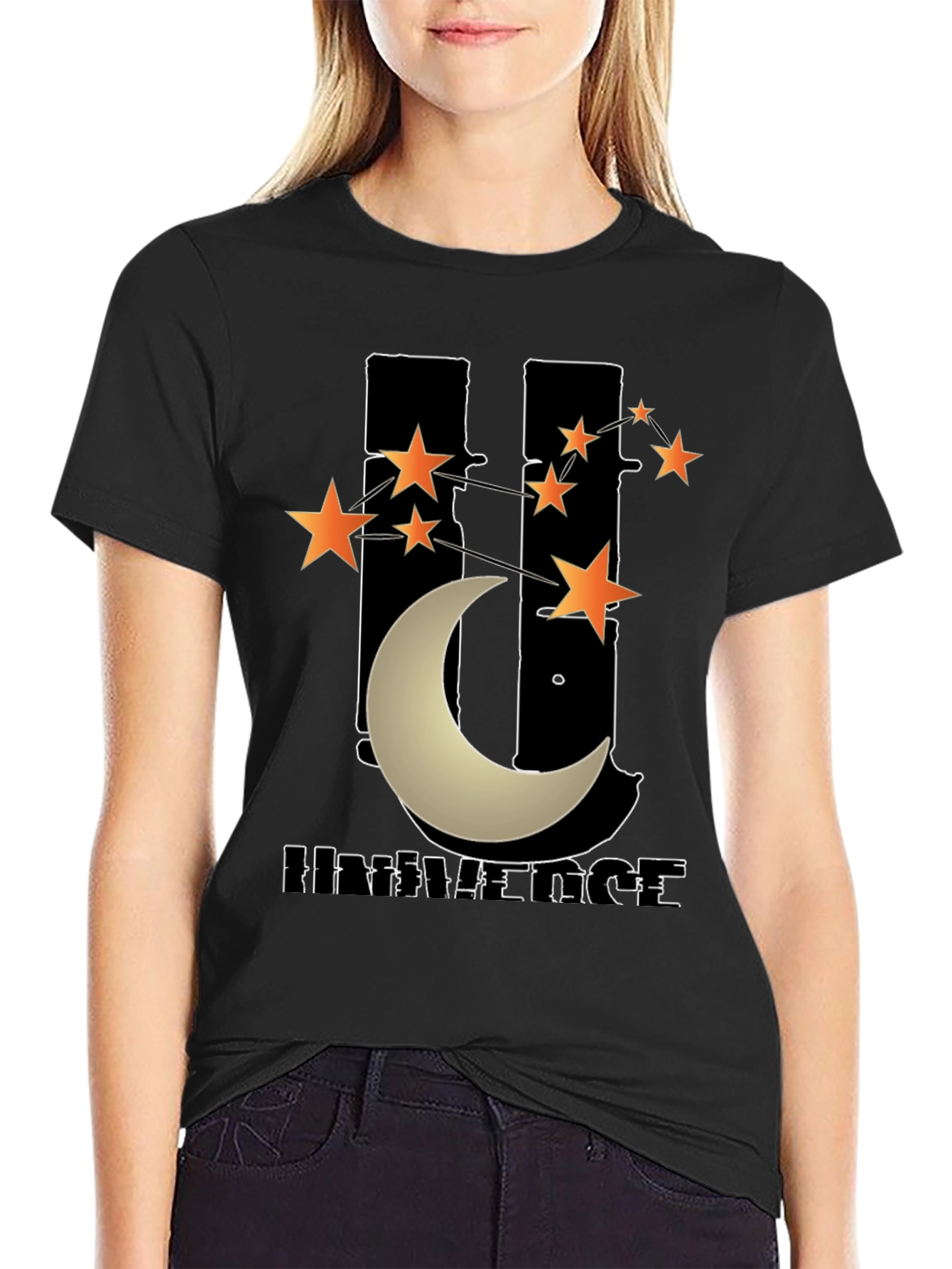 Universe Graphic T-Shirt - Mens Black Tee