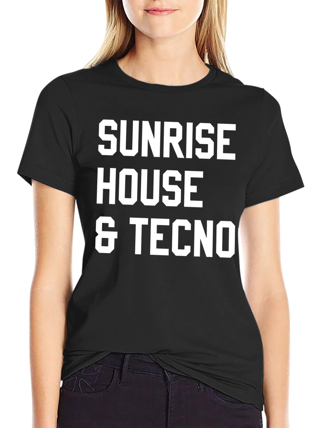 Sunrise House & Techno T-Shirt - Bold Graphic Tee