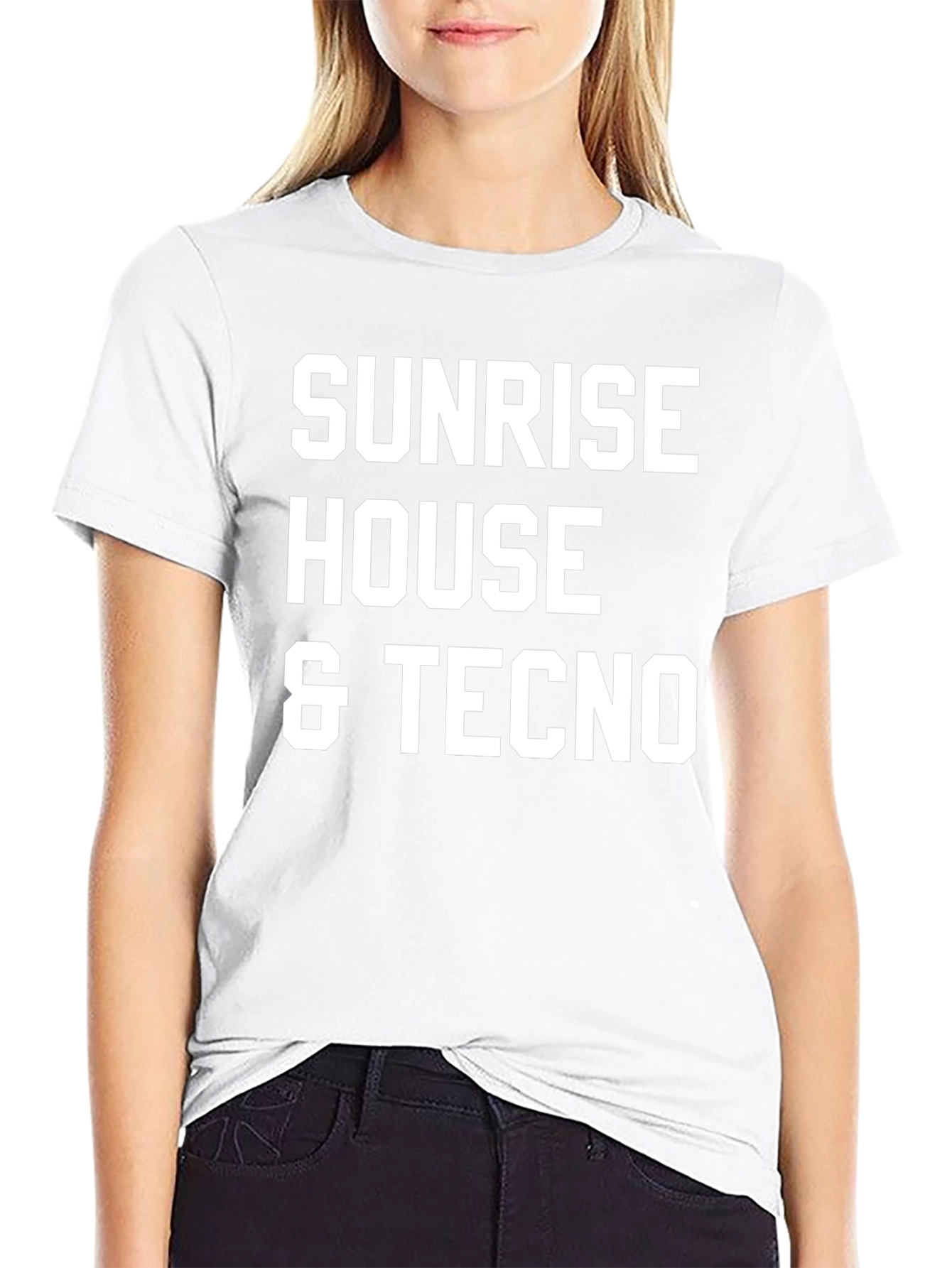 Sunrise House & Techno T-Shirt - Bold Graphic Tee