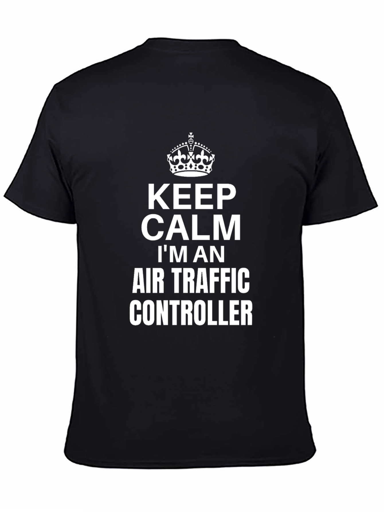 Keep Calm Air Traffic Controller Black T-Shirt