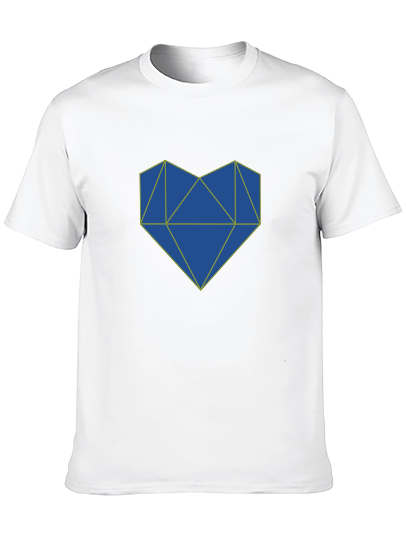 Geometric Heart Graphic Tee - Stylish Mens Black T-Shirt