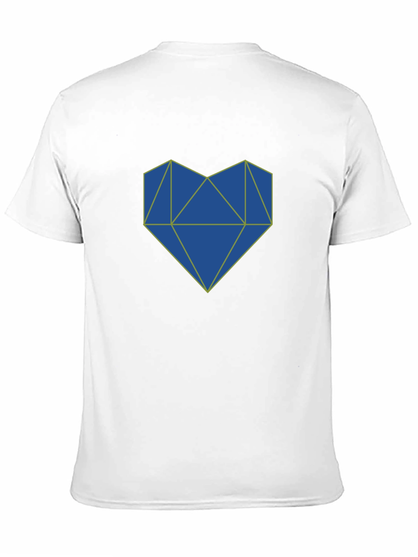 Geometric Heart Graphic Tee - Stylish Mens Black T-Shirt
