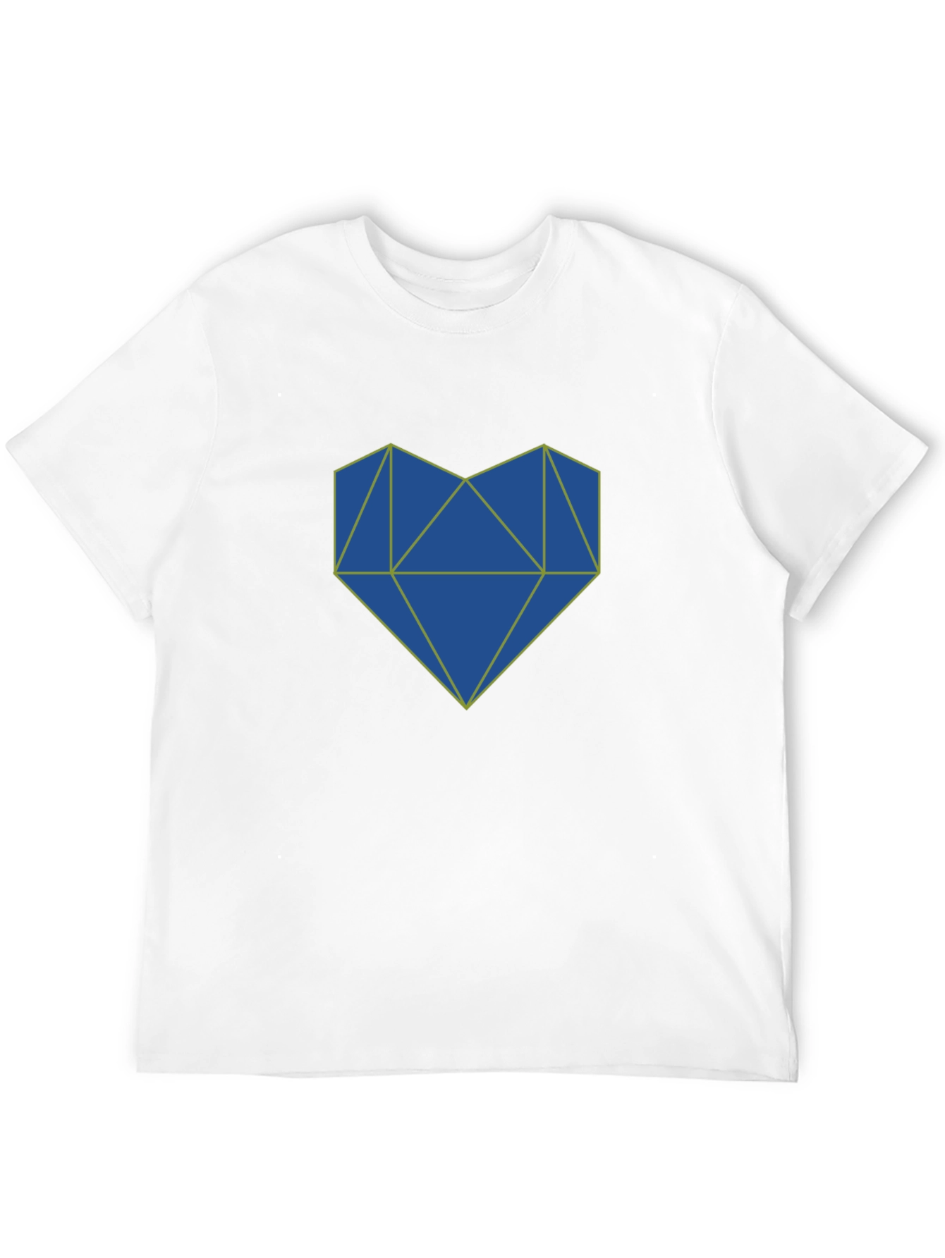 Geometric Heart Graphic Tee - Stylish Mens Black T-Shirt