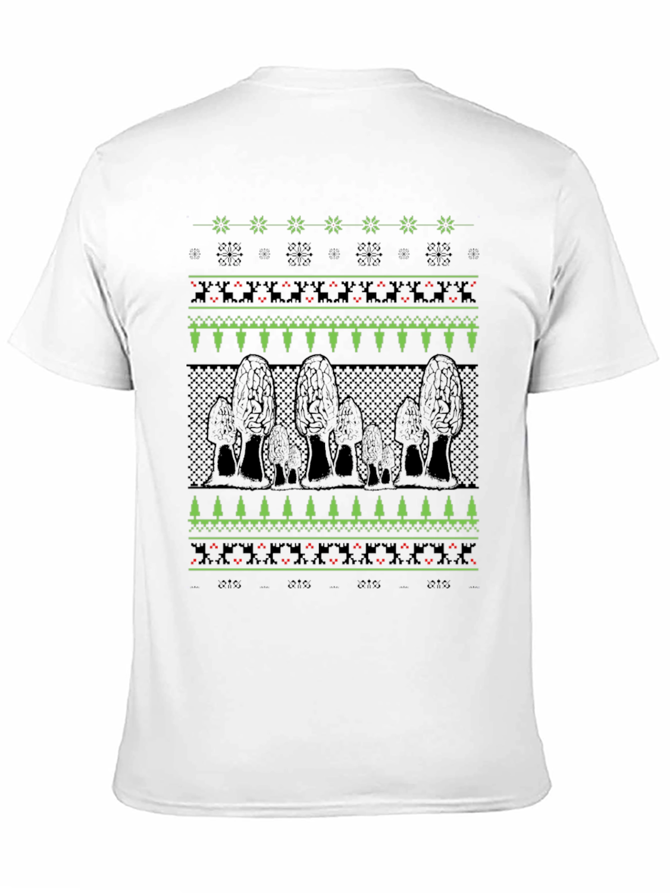 Morel Mushroom Ugly Christmas Sweater Style T-Shirt