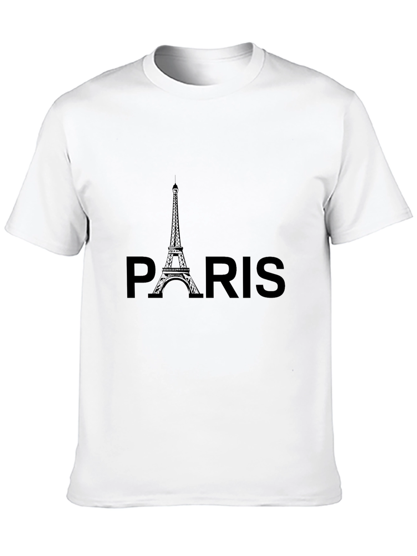 Paris Eiffel Tower Graphic Tee - Black