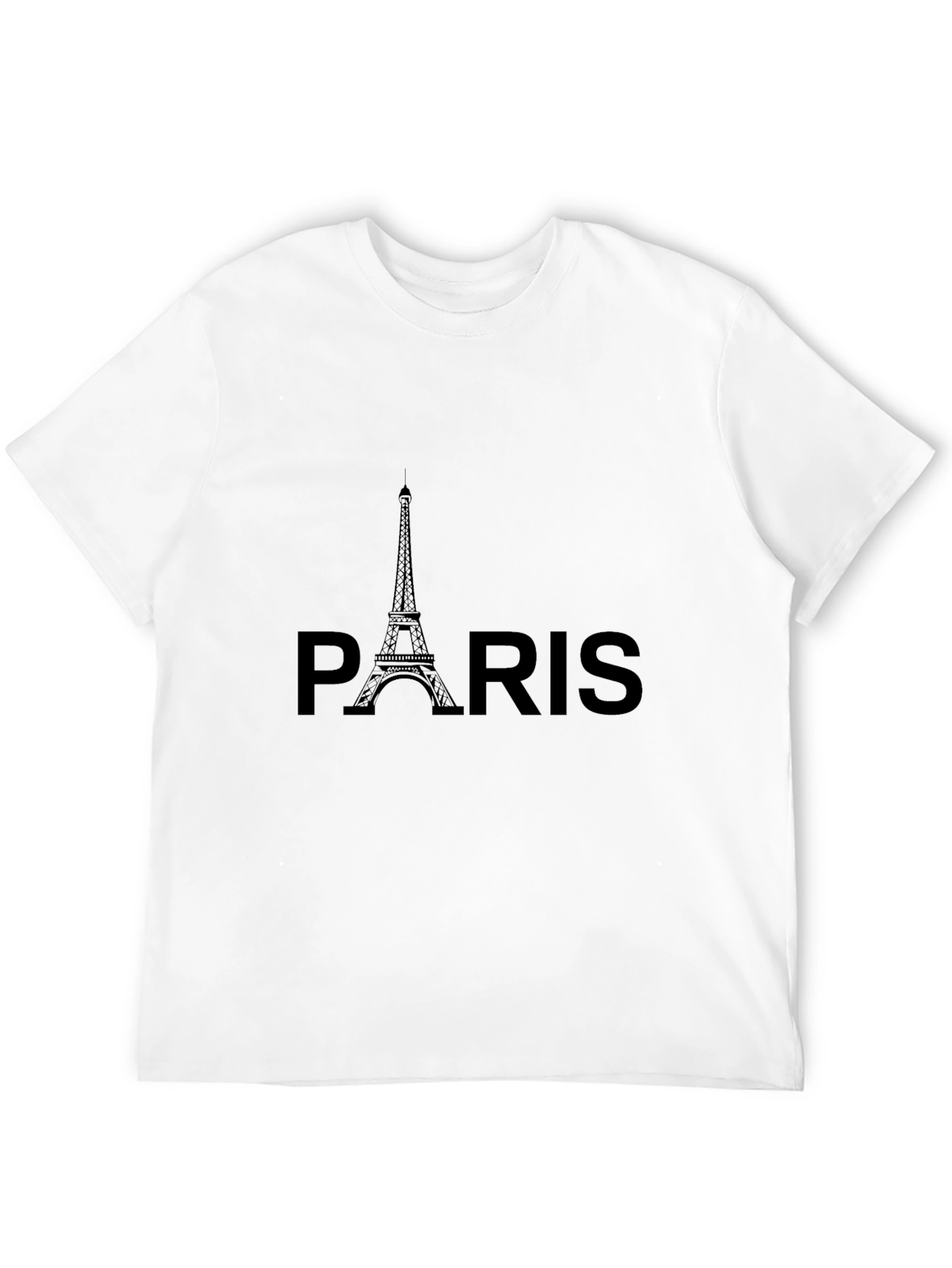 Paris Eiffel Tower Graphic Tee - Black