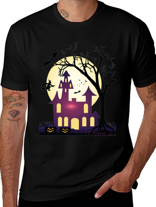 Halloween Haunted House Graphic Tee