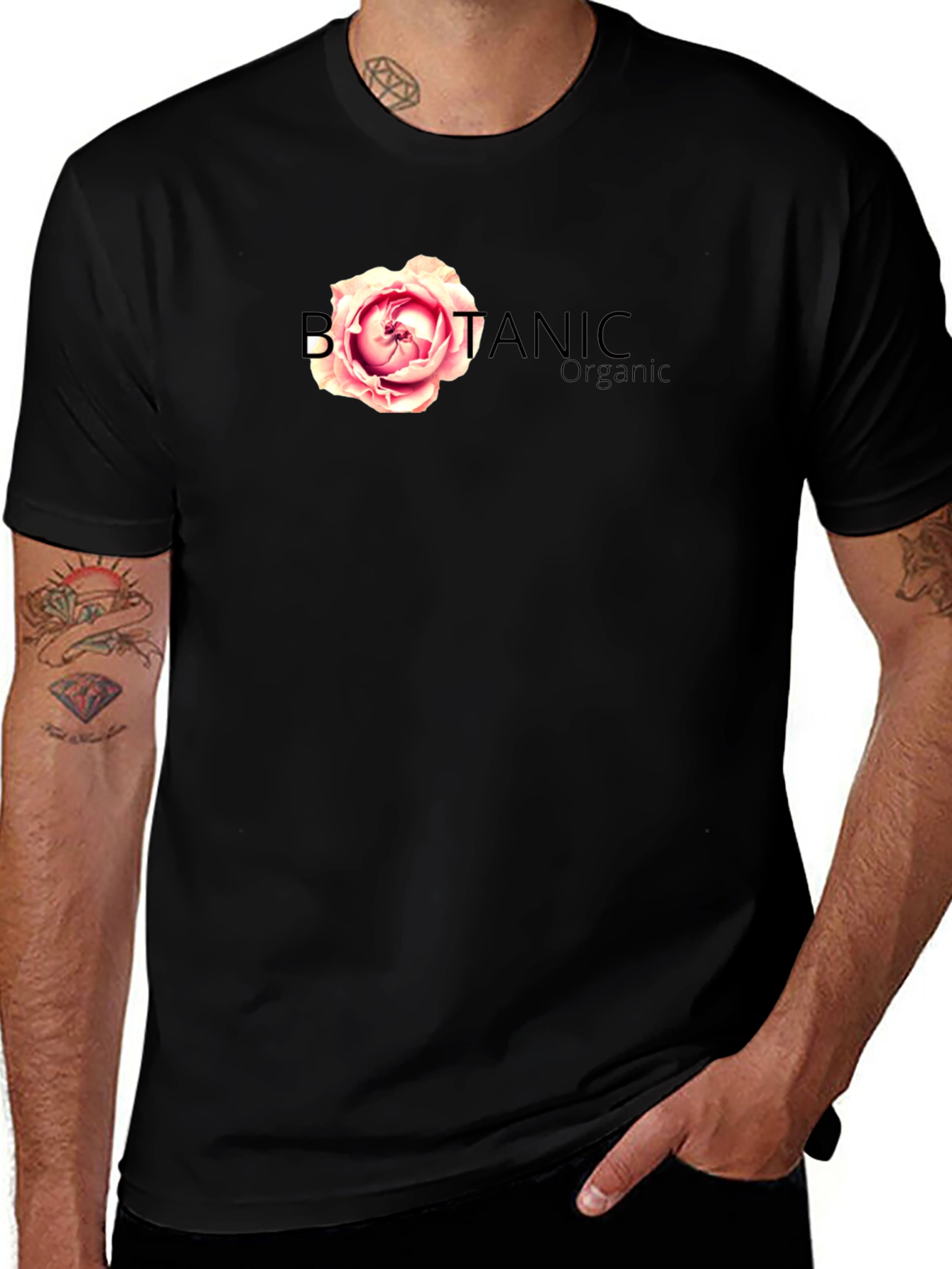 Botanical Organic Black T-Shirt