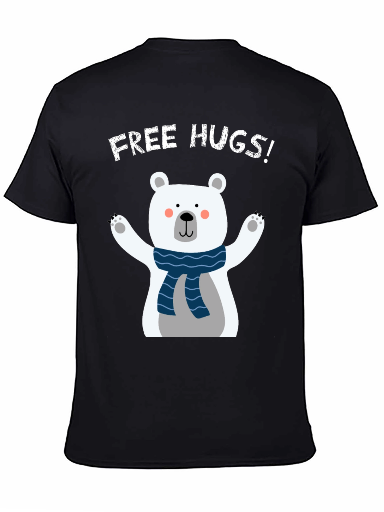 Free Hugs Polar Bear Graphic T-Shirt
