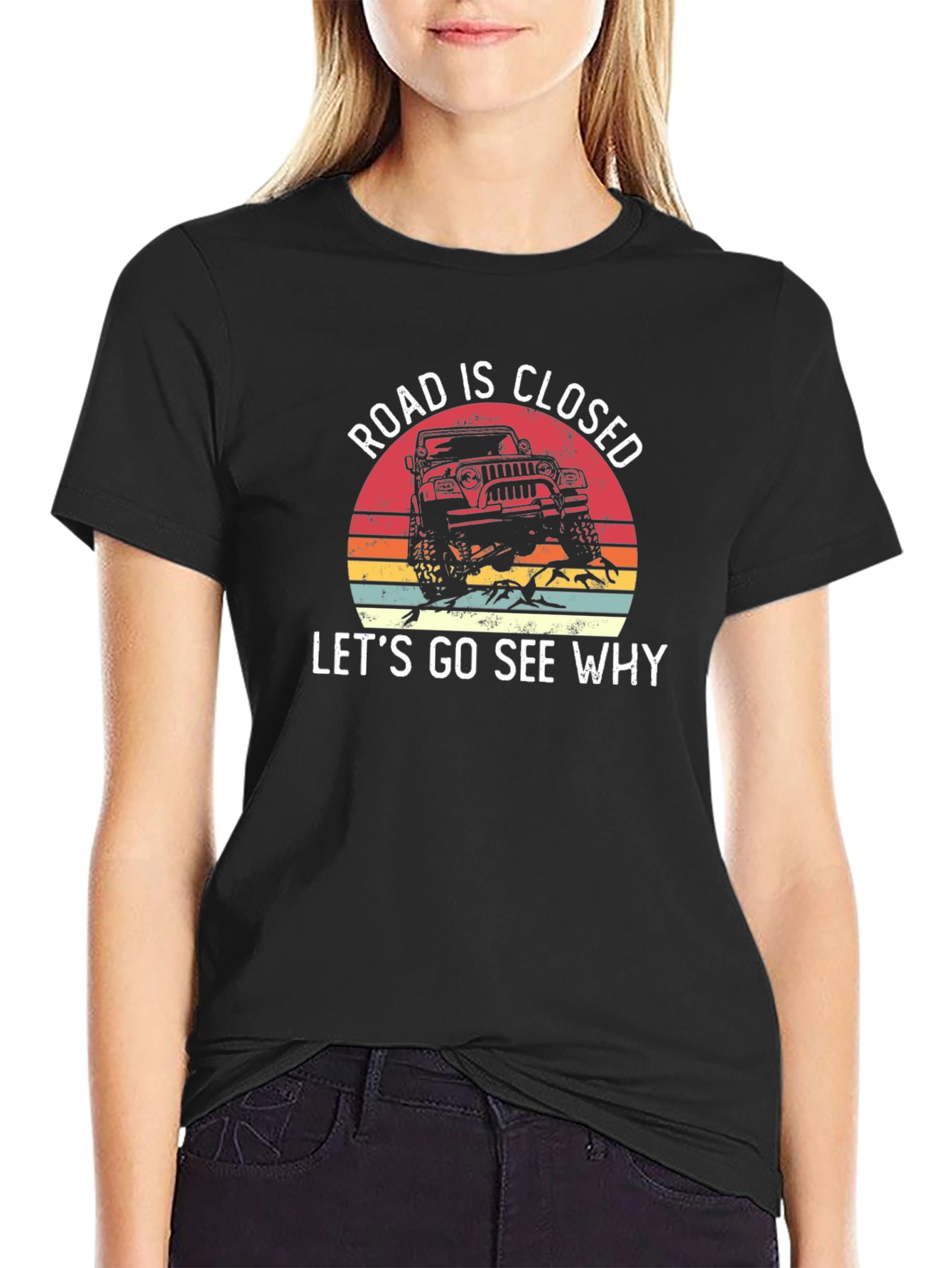 Road Closed Jeep Adventure T-Shirt