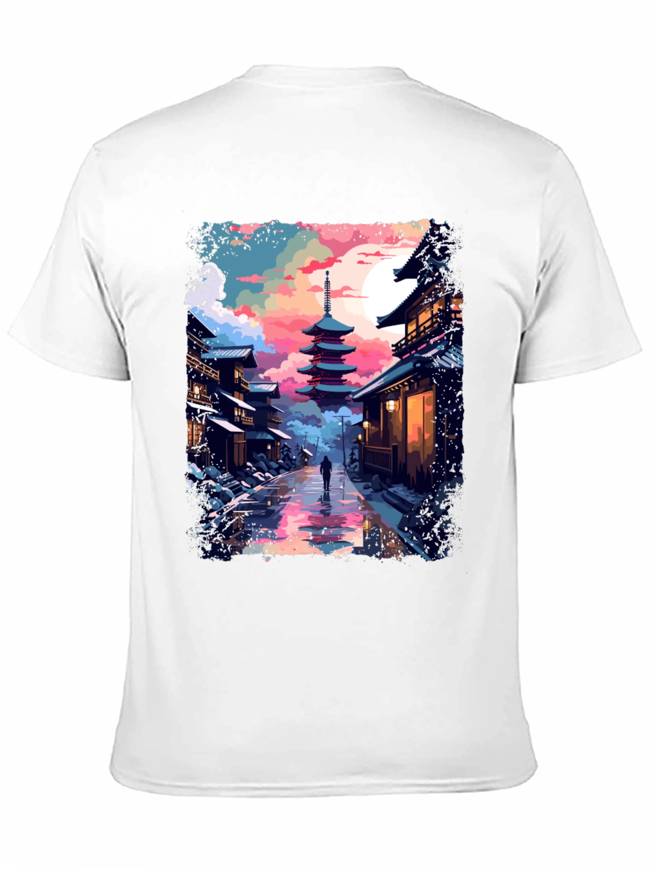 Japanese Pagoda T-Shirt - Artistic Design