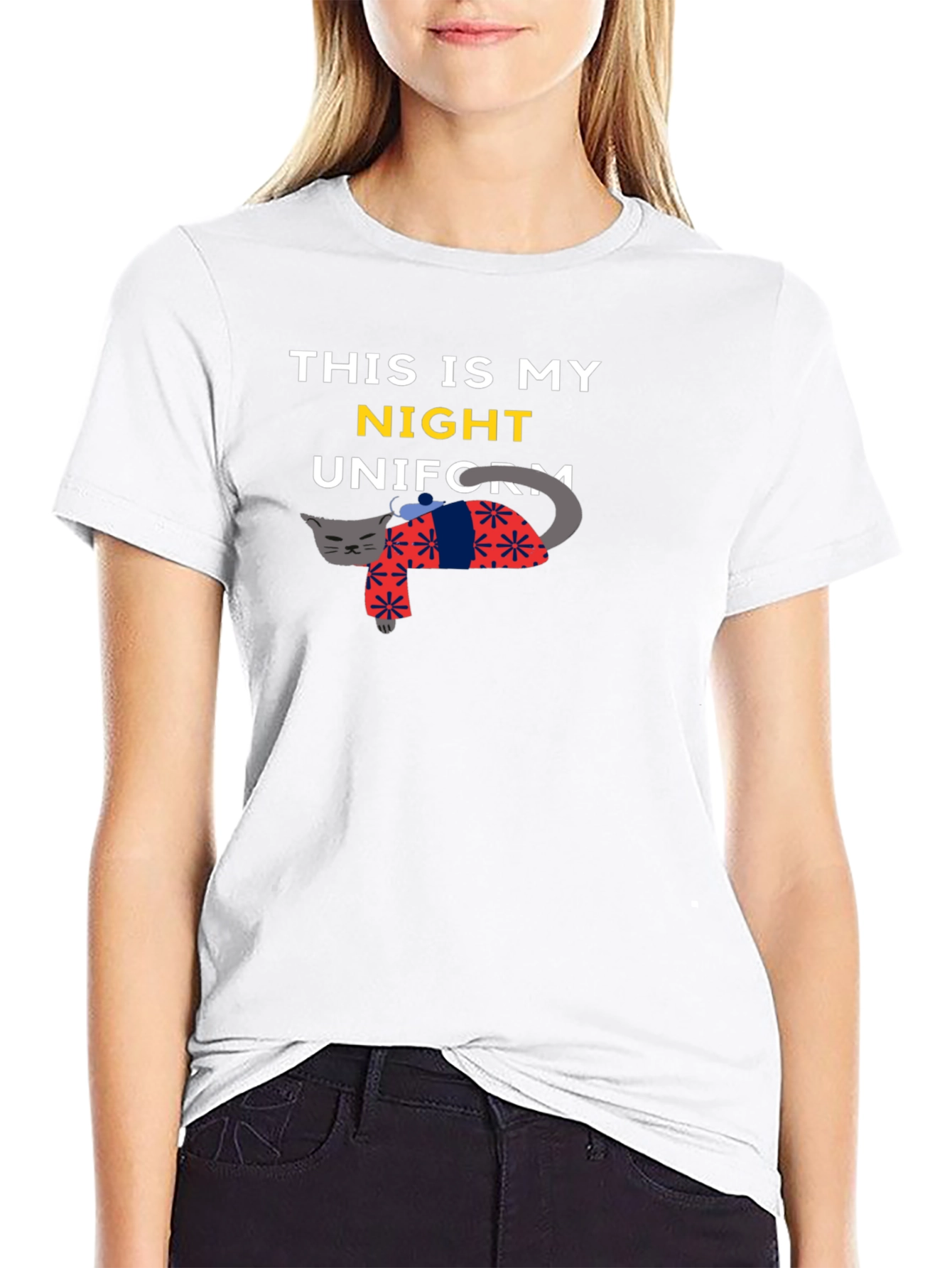 Night Uniform Cat T-Shirt