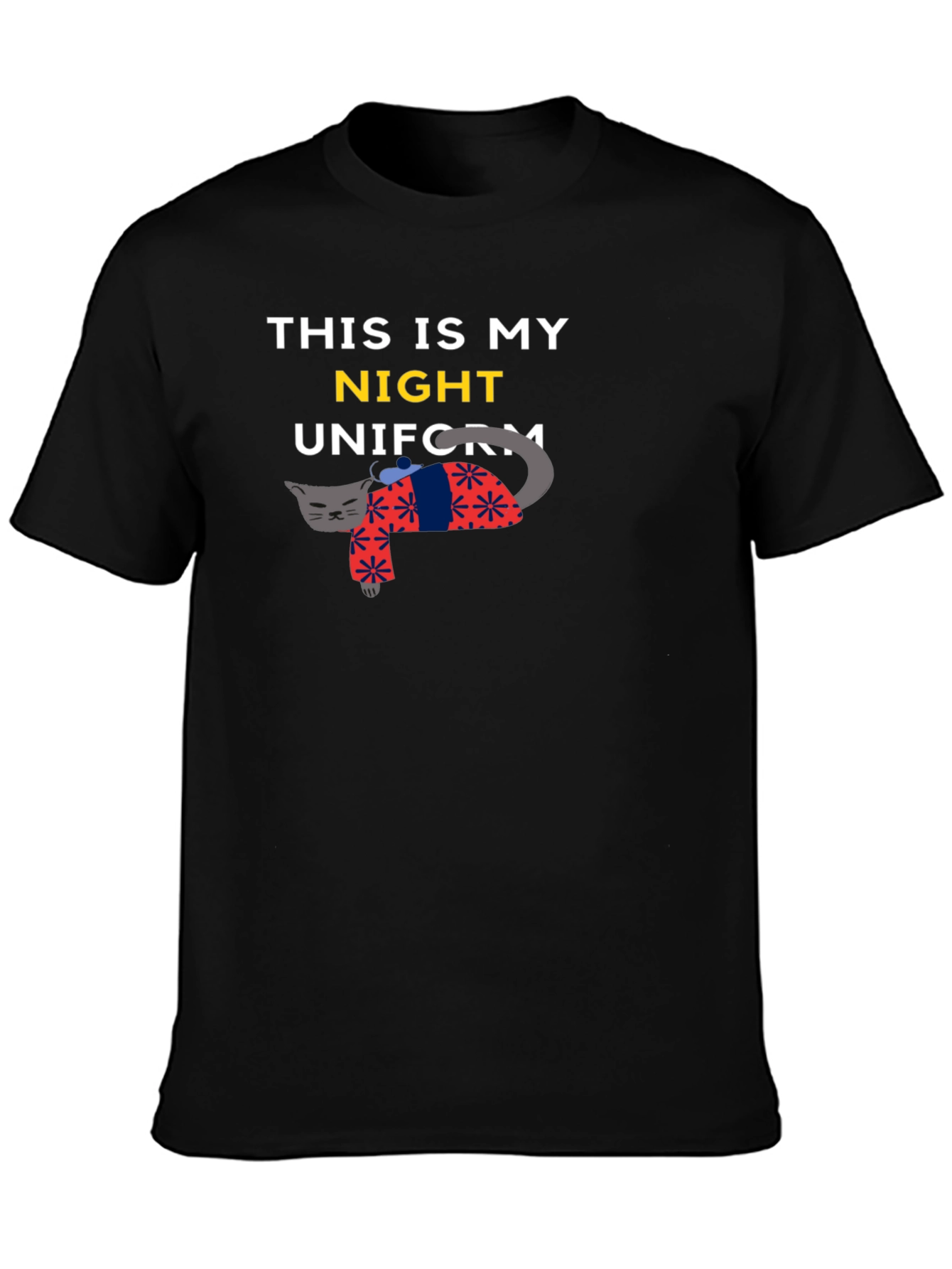 Night Uniform Cat T-Shirt