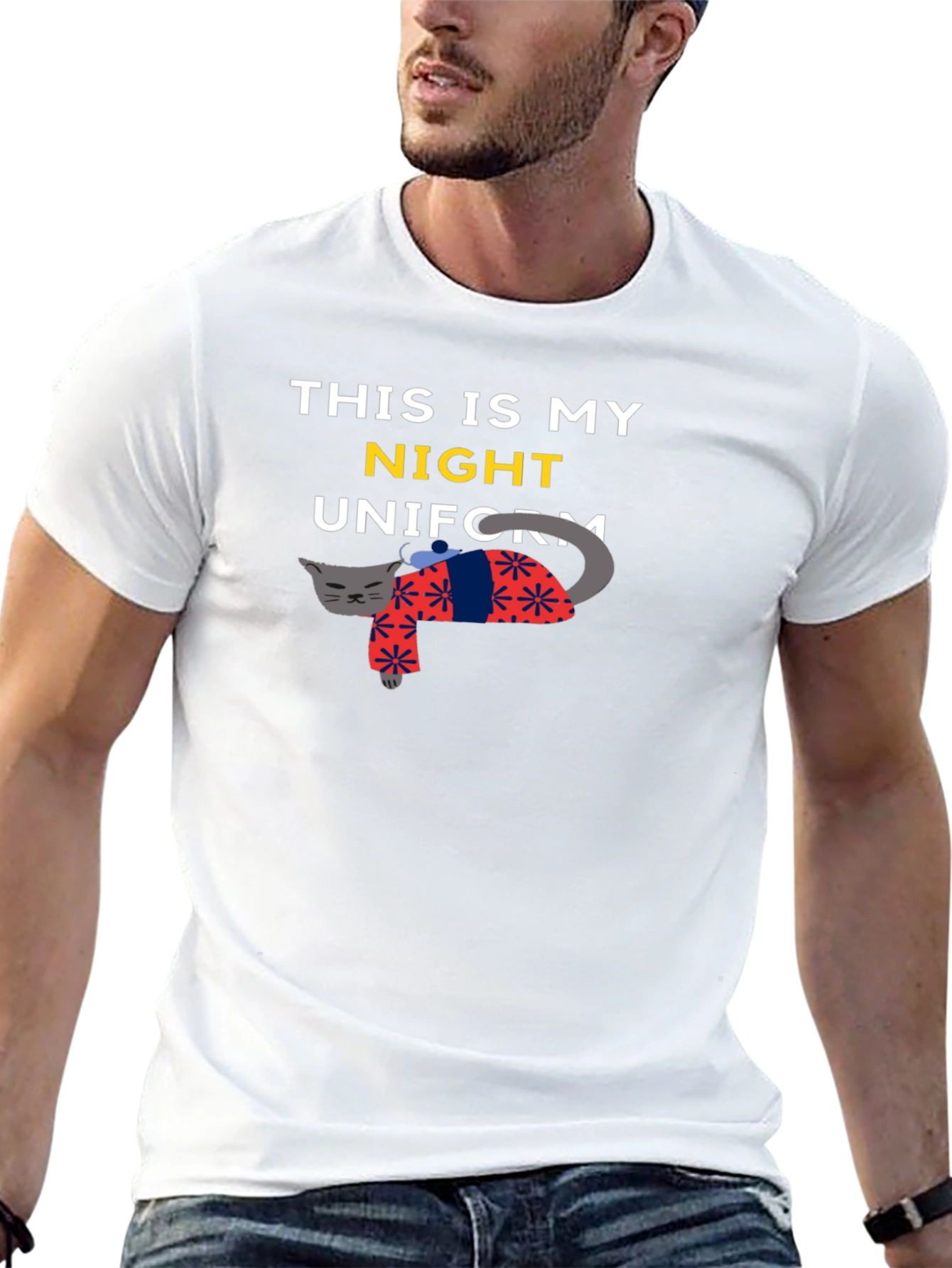 Night Uniform Cat T-Shirt