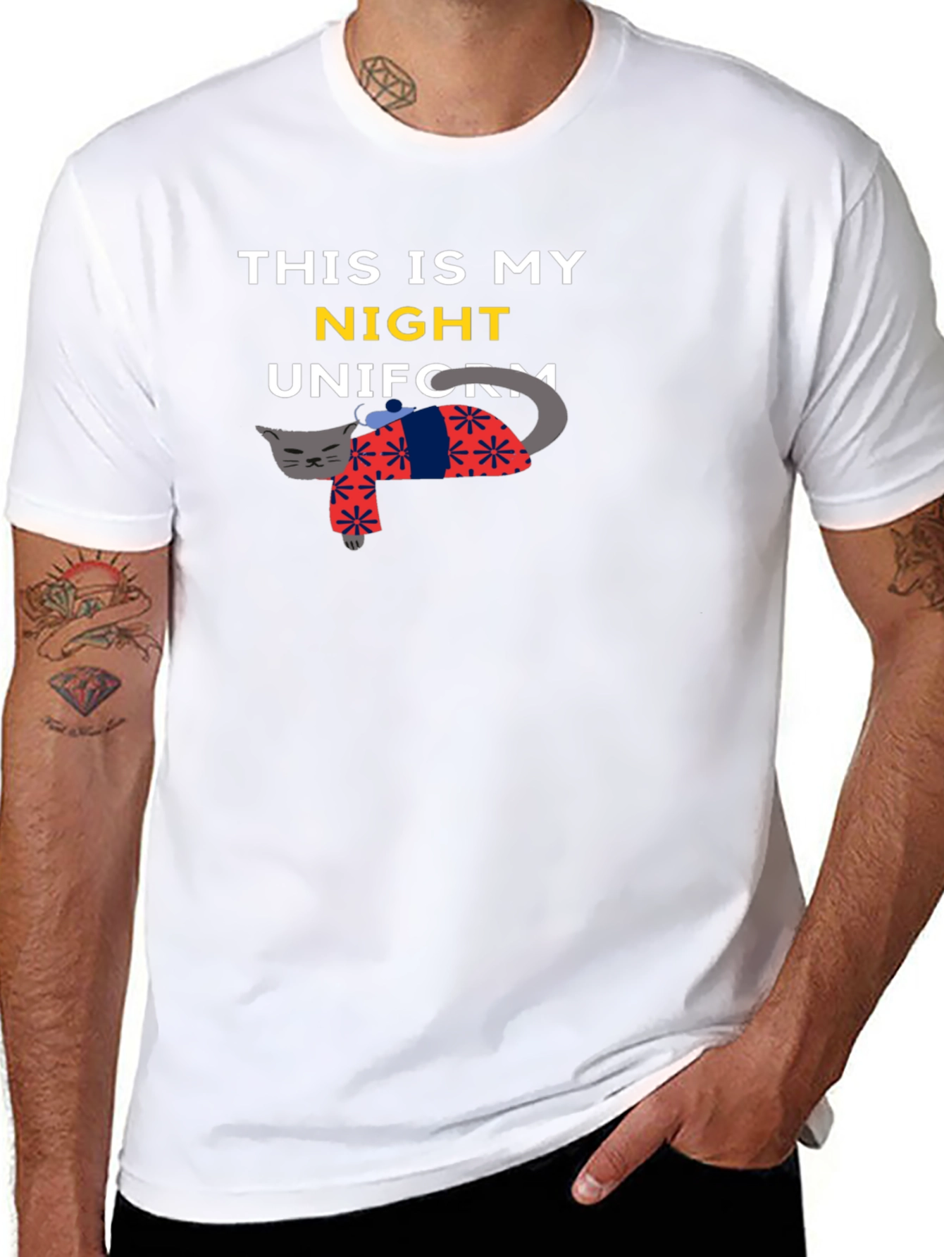 Night Uniform Cat T-Shirt