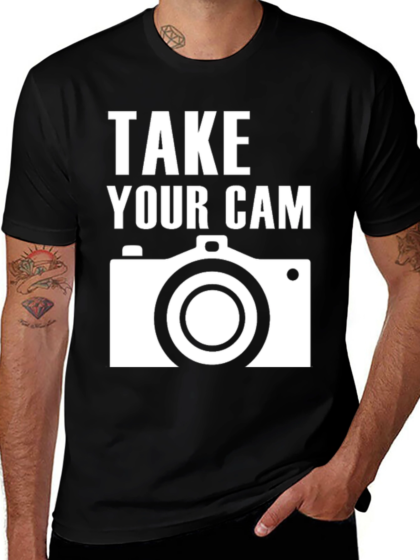 Take Your Cam Black T-Shirt Photography Shirt
