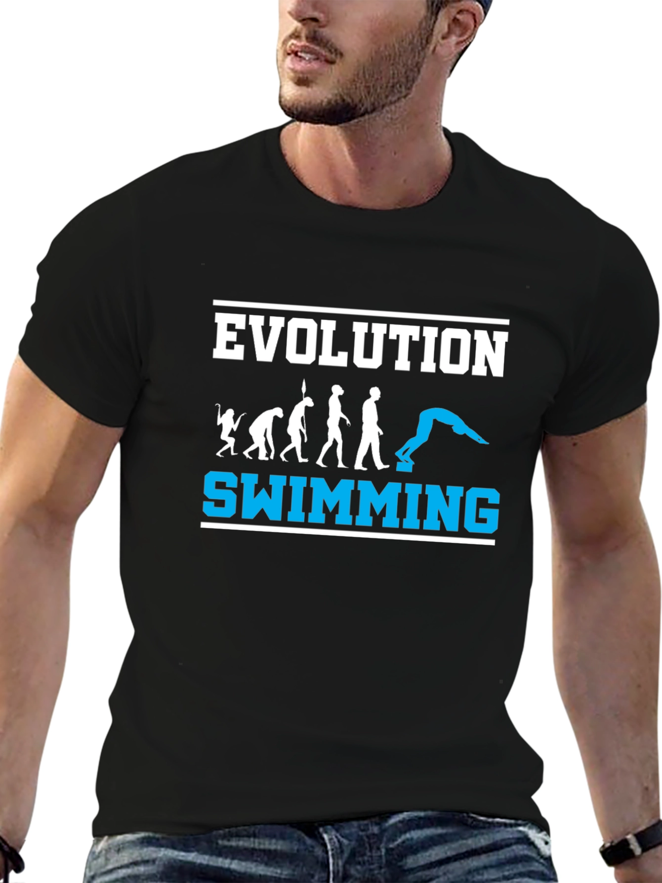 Evolution Swimming T-Shirt - Black