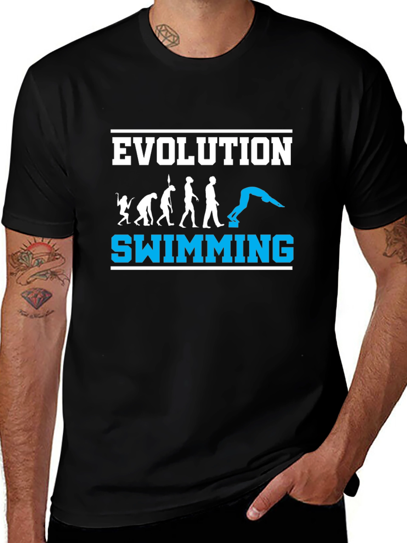 Evolution Swimming T-Shirt - Black