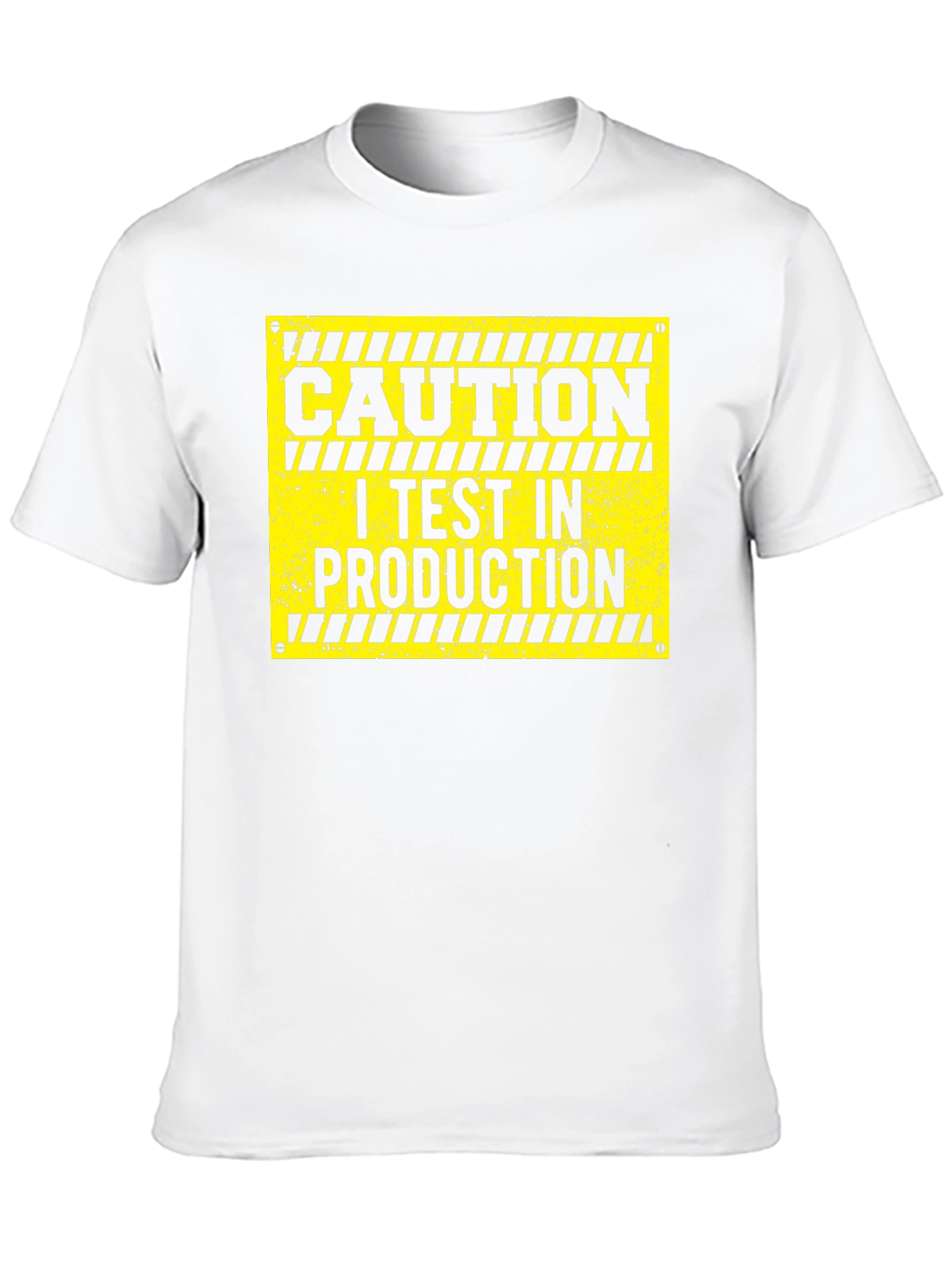 Caution I Test In Production Black T-Shirt