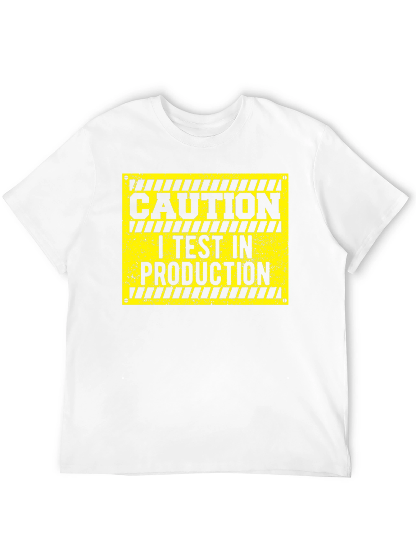 Caution I Test In Production Black T-Shirt