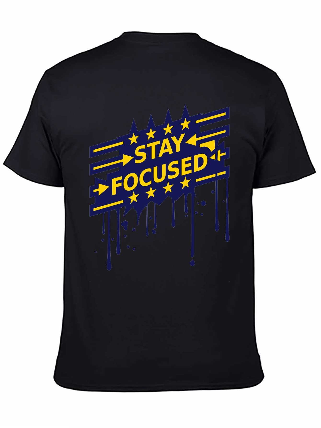 Stay Focused Graphic Tee - Mens Black T-Shirt
