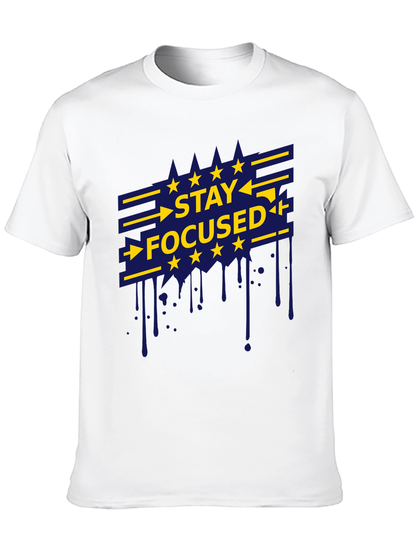 Stay Focused Graphic Tee - Mens Black T-Shirt