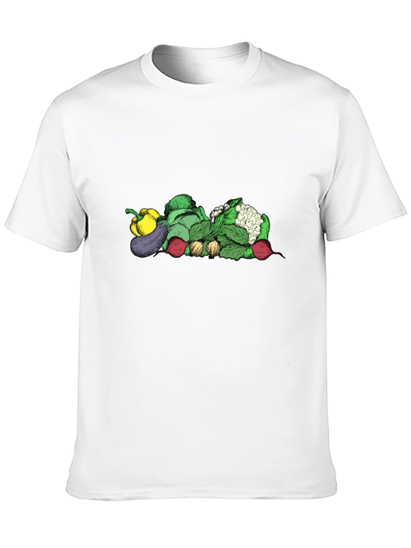 Vegetable Medley Graphic Tee - Black Unisex Shirt