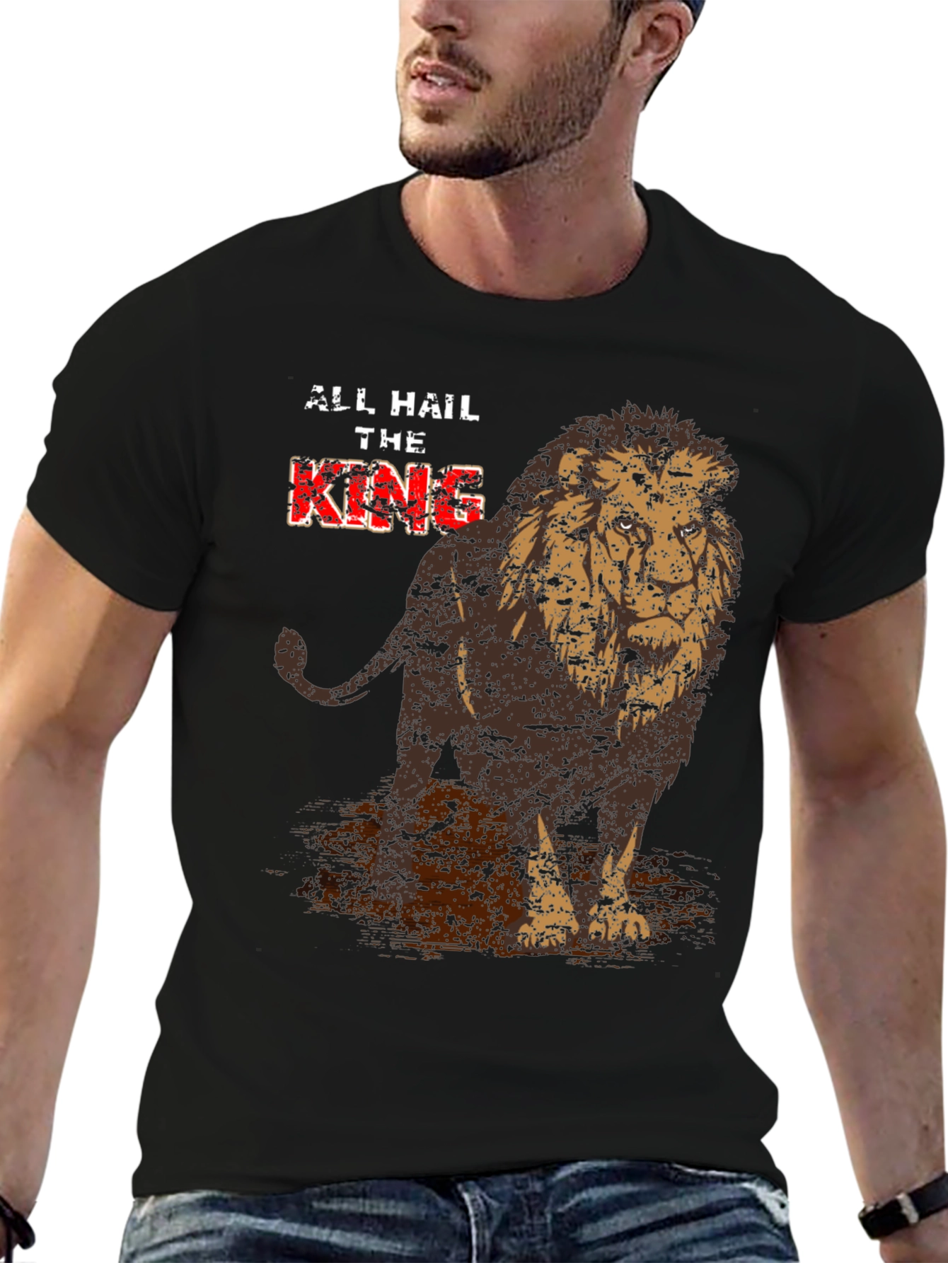 Lion King Graphic Print Crew Neck T-Shirt