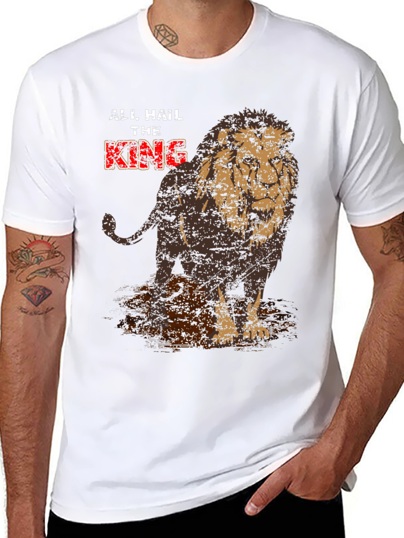 Lion King Graphic Print Crew Neck T-Shirt