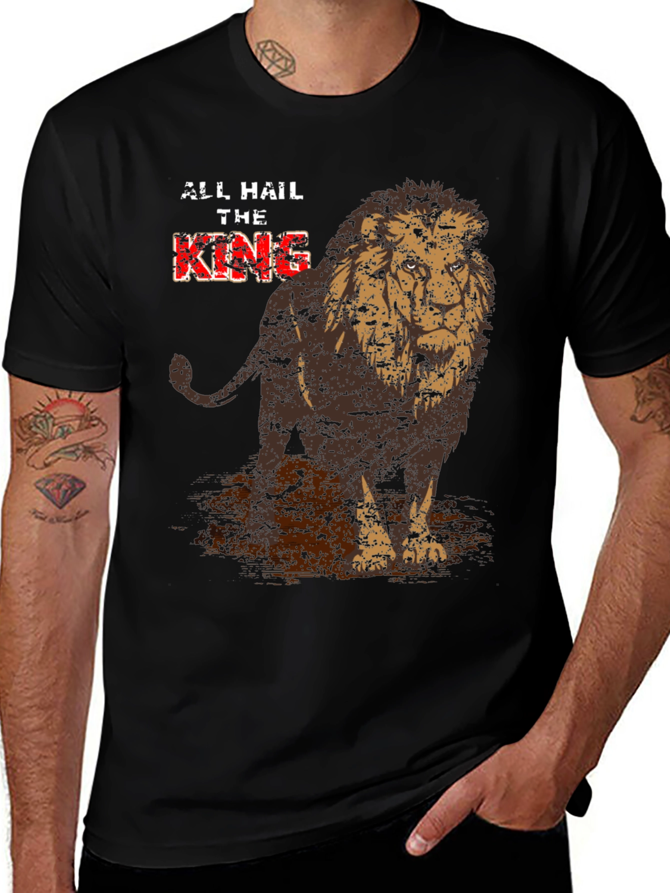 Lion King Graphic Print Crew Neck T-Shirt