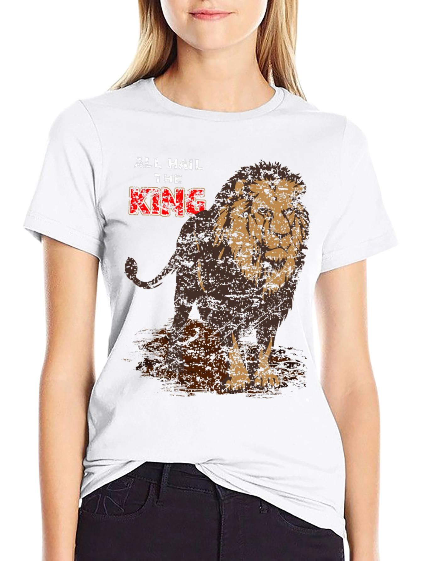 Lion King Graphic Print Crew Neck T-Shirt