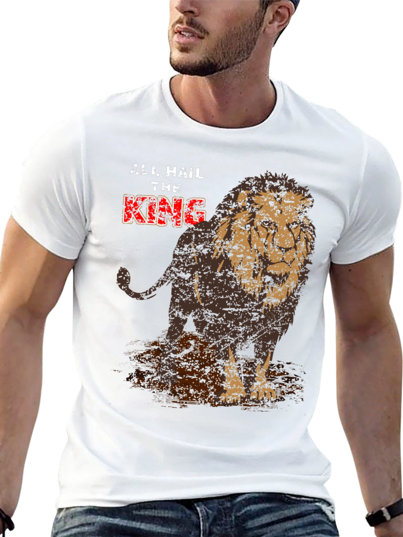 Lion King Graphic Print Crew Neck T-Shirt