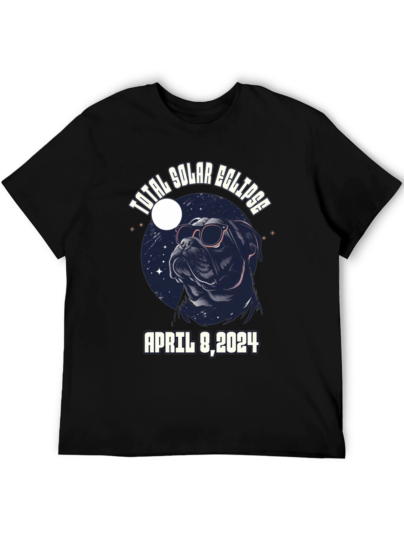 Total Solar Eclipse April 8 2024 T-Shirt Bulldog
