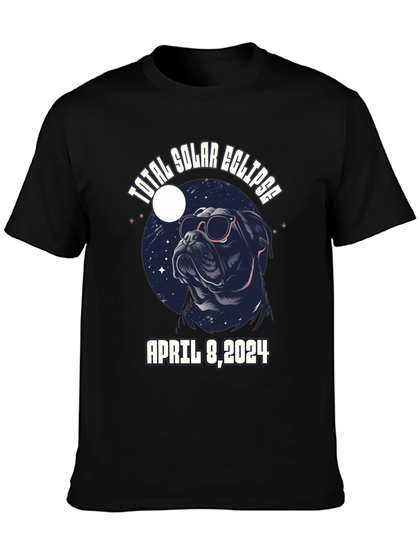 Total Solar Eclipse April 8 2024 T-Shirt Bulldog
