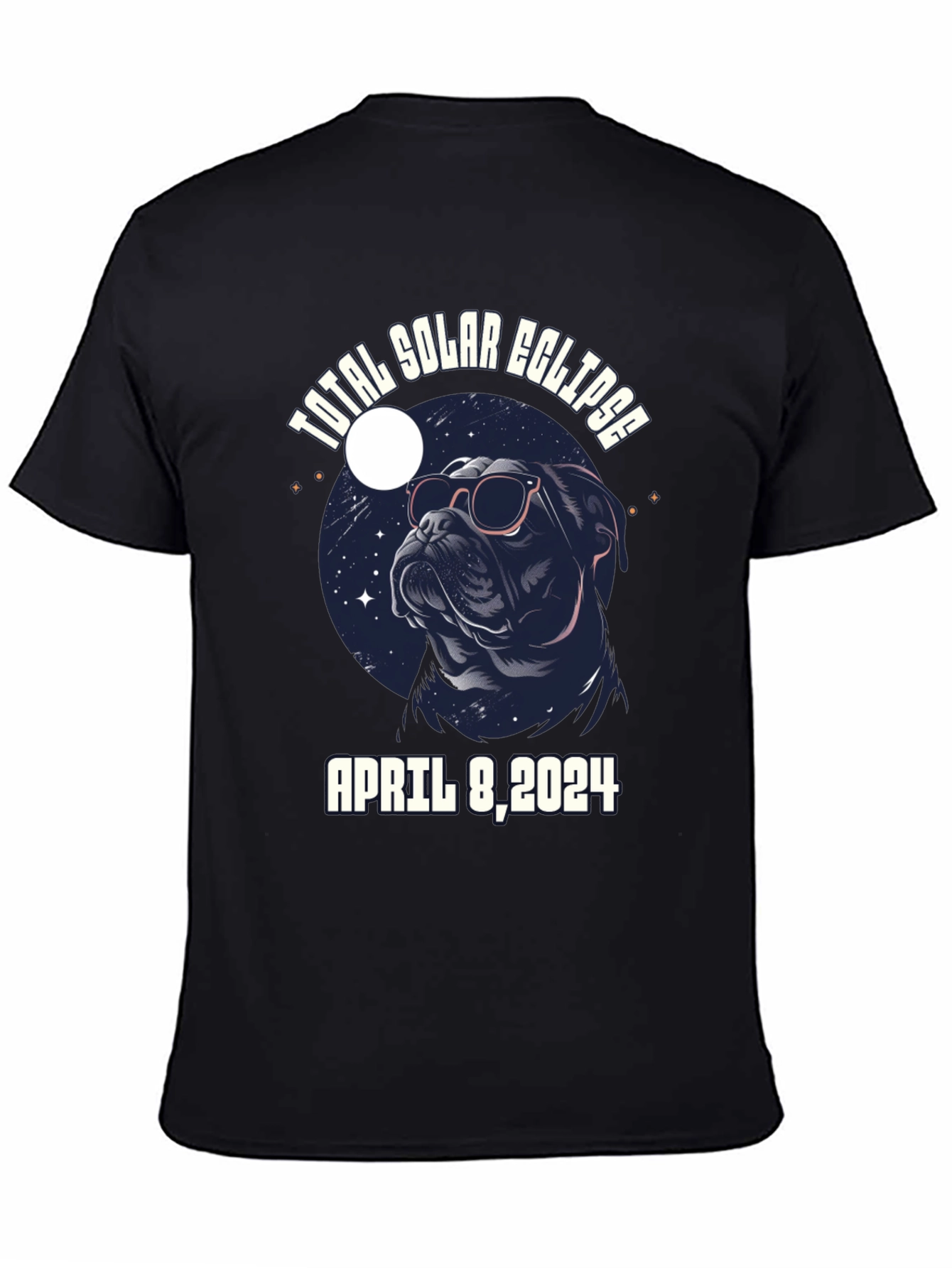 Total Solar Eclipse April 8 2024 T-Shirt Bulldog