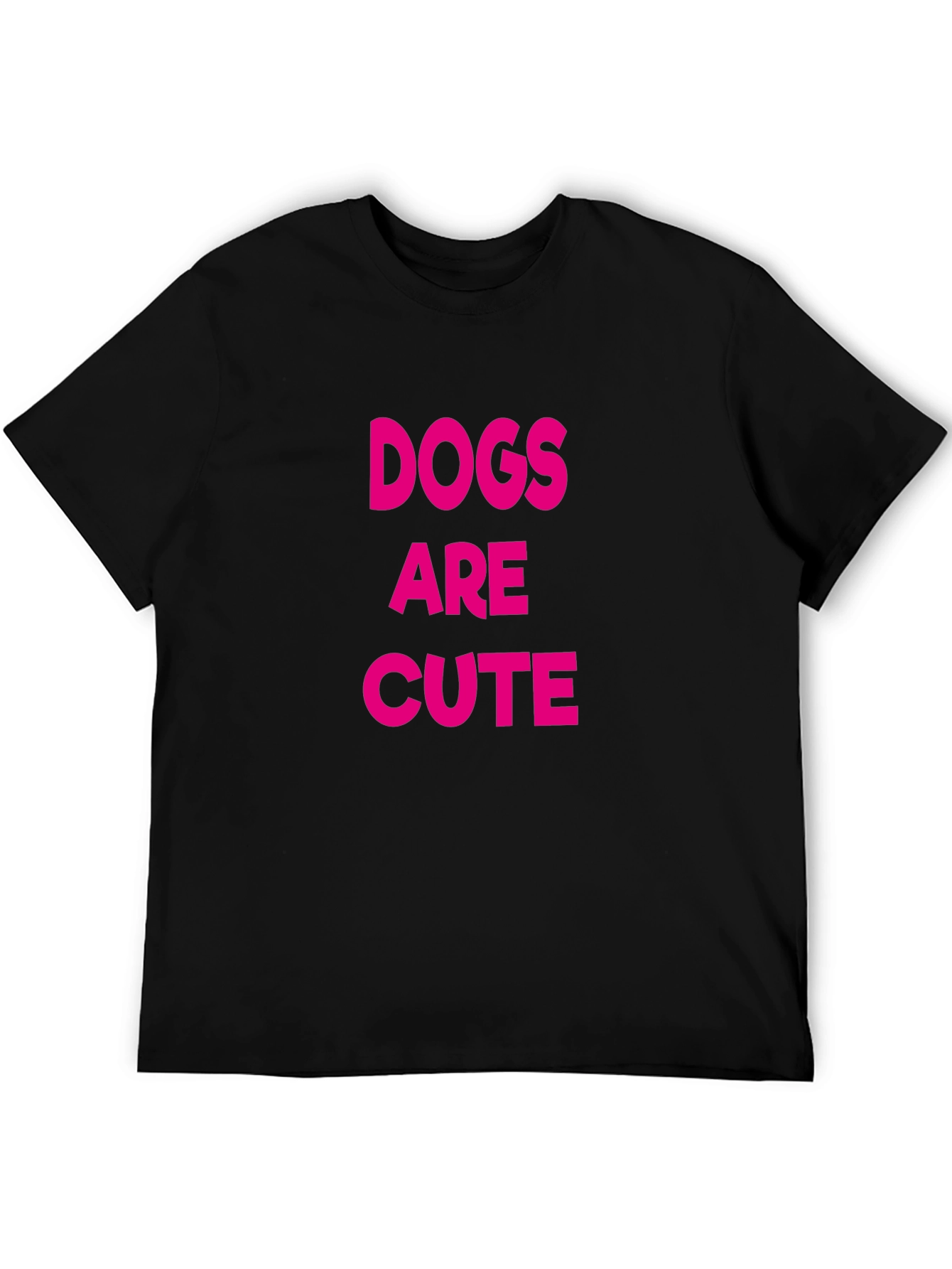 Dogs Are Cute Black T-Shirt