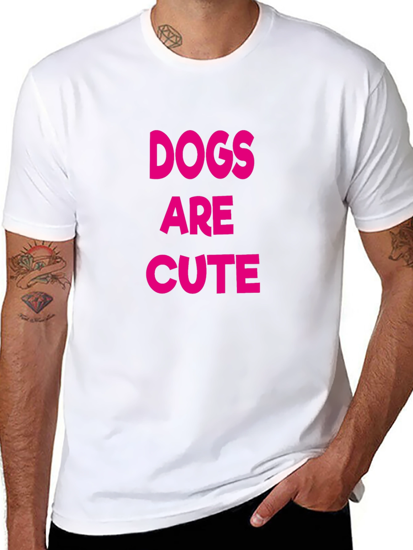 Dogs Are Cute Black T-Shirt
